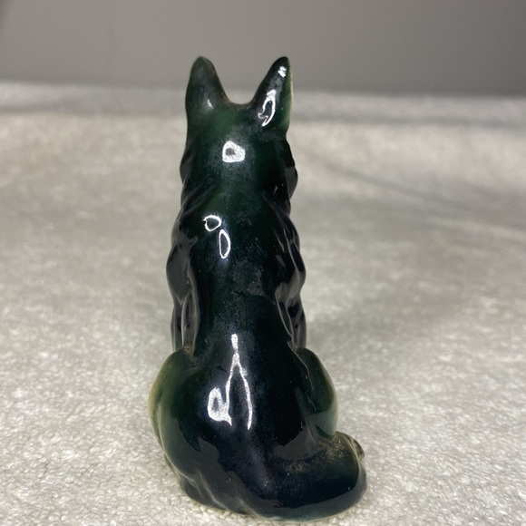 Vintage German Shepard Figurine with Black and Tan Coloring NO CHIPS (3.5in) - Picture 4 of 5